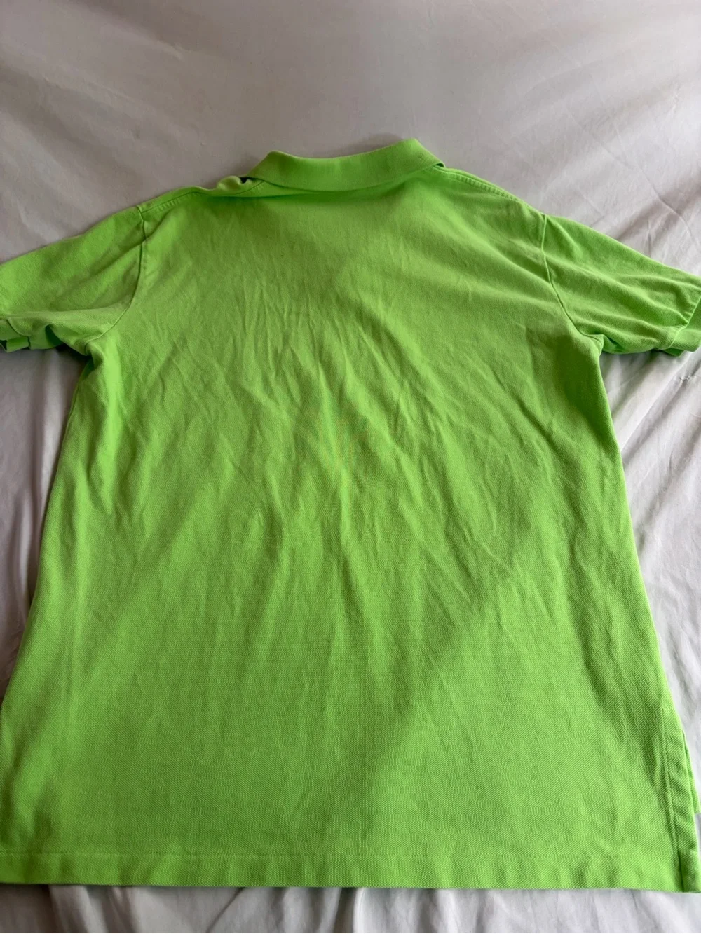 Ralph Lauren Neon Green Polo with Orange Pony Logo Short Sleeve Size Large